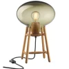 FDB Møbler U4 - Hiti Tischlampe Eiche Rauchfarbenes Glas Outlet