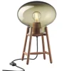 FDB Møbler U4 - Hiti Tischlampe Walnuss Rauchfarbenes Glas Clearance