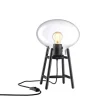 FDB Møbler U4 - Hiti Tischlampe Schwarz, Klares Glas, Schwarzes Kabel Hot
