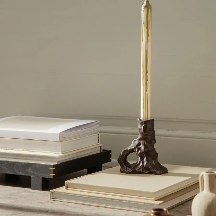 Ferm Living Kerzenhalter Dito Single Dark Brown Discount