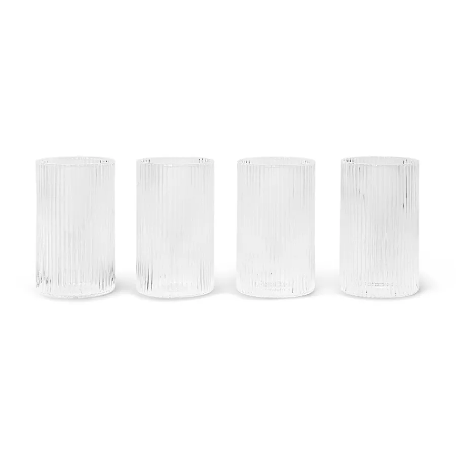 Ferm Living Kleines Glas Ripple Verrines Clear 4er-Set Discount
