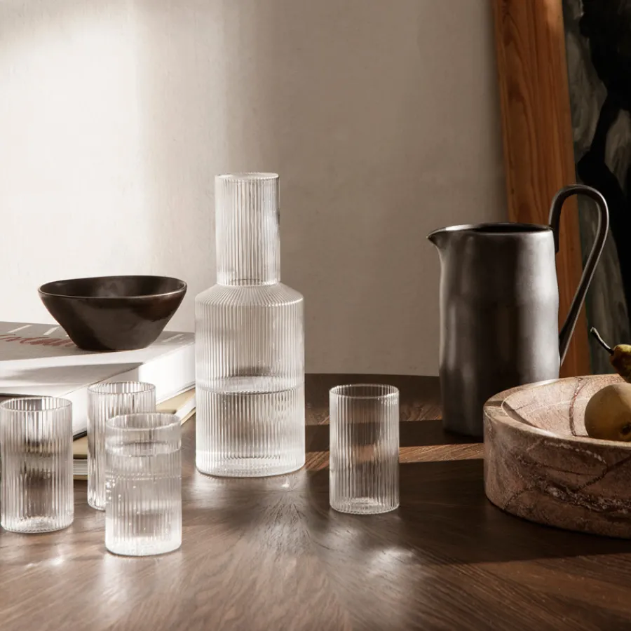 Ferm Living Kleines Glas Ripple Verrines Clear 4er-Set Discount