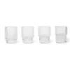 Ferm Living Mini-Glas Ripple Clear 4er-Set Sale