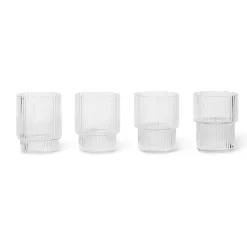Ferm Living Mini-Glas Ripple Clear 4er-Set Sale