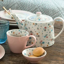 GreenGate Espresso-Tasse mit Unterteller Adelena white Best