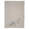 GreenGate Geschirrtuch Xmas branch pale grey bestickt Hot