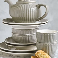 GreenGate großer Porzellan Teller Alice Warm Grey 26 cm Fashion