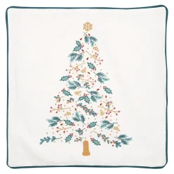 GreenGate Kissenhülle Lucie xmas white bestickt 40x40cm New