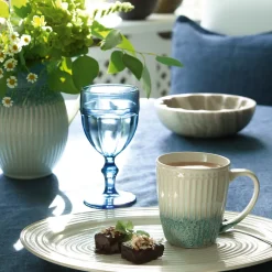 GreenGate Latte Cup Becher Alice ripple blue Outlet