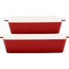 GreenGate Ofenform Alice Red Rechteckig 2er-Set Hot