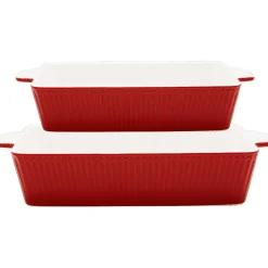 GreenGate Ofenform Alice Red Rechteckig 2er-Set Hot