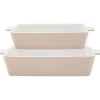 GreenGate Ofenform Alice Rechteckig Creamy Fudge 2er-Set New