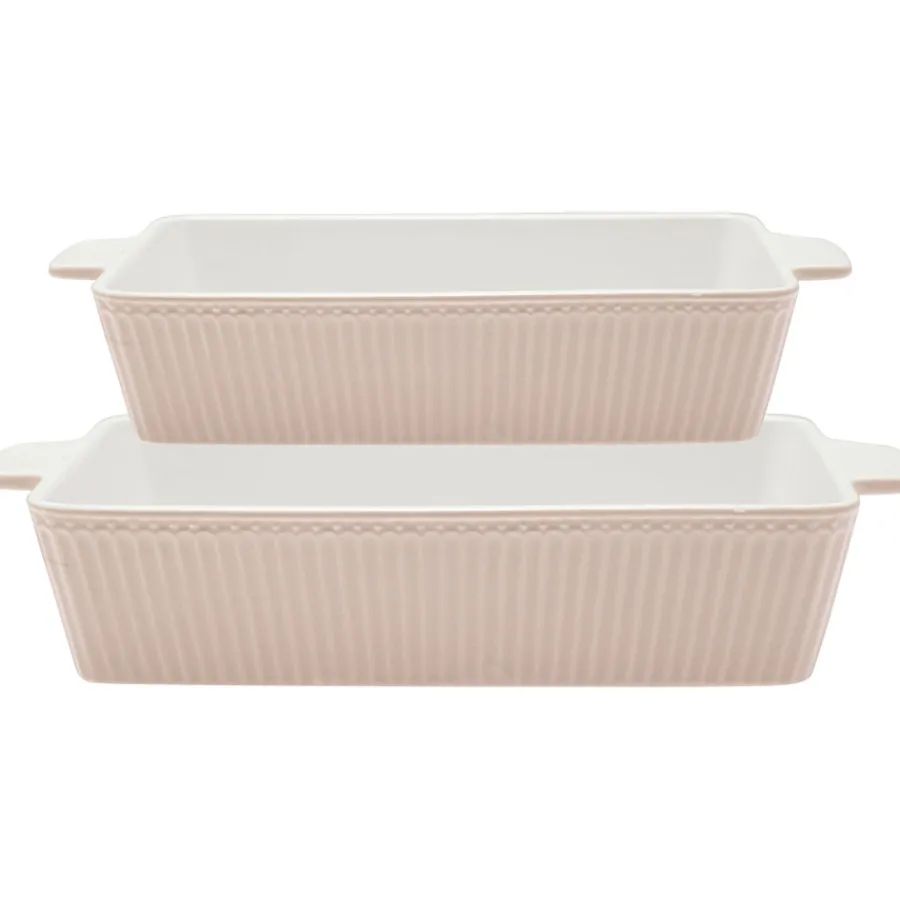 GreenGate Ofenform Alice Rechteckig Creamy Fudge 2er-Set New