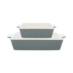 GreenGate Ofenform Alice stone grey eckig small 2er-Set Best