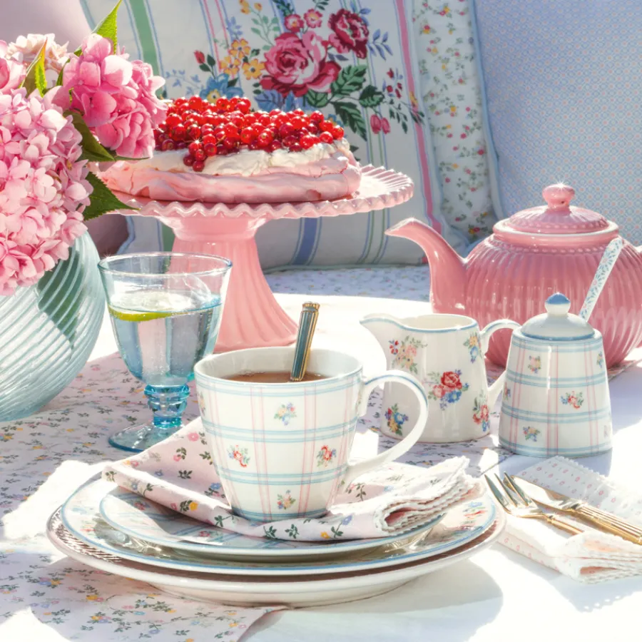 GreenGate Stoffserviette mit Spitze Elena petit white Hot