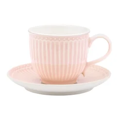 GreenGate Tasse mit Unterteller Alice Pale Pink Online
