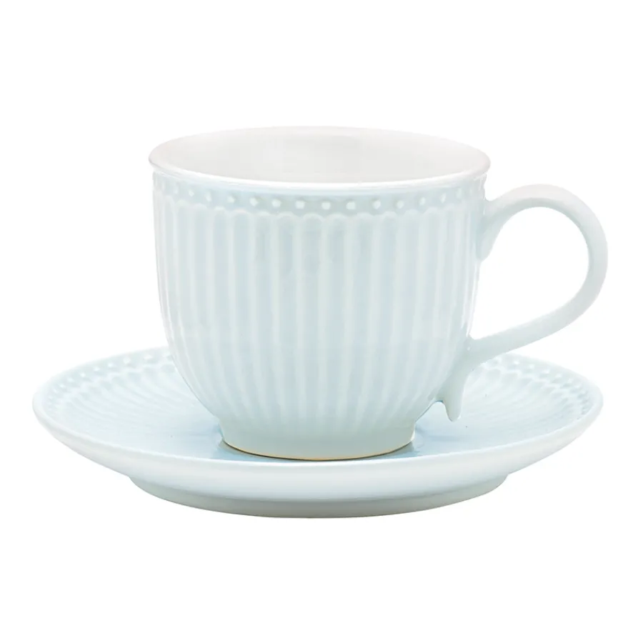 GreenGate Tasse mit Unterteller Alice Pale Blue Clearance