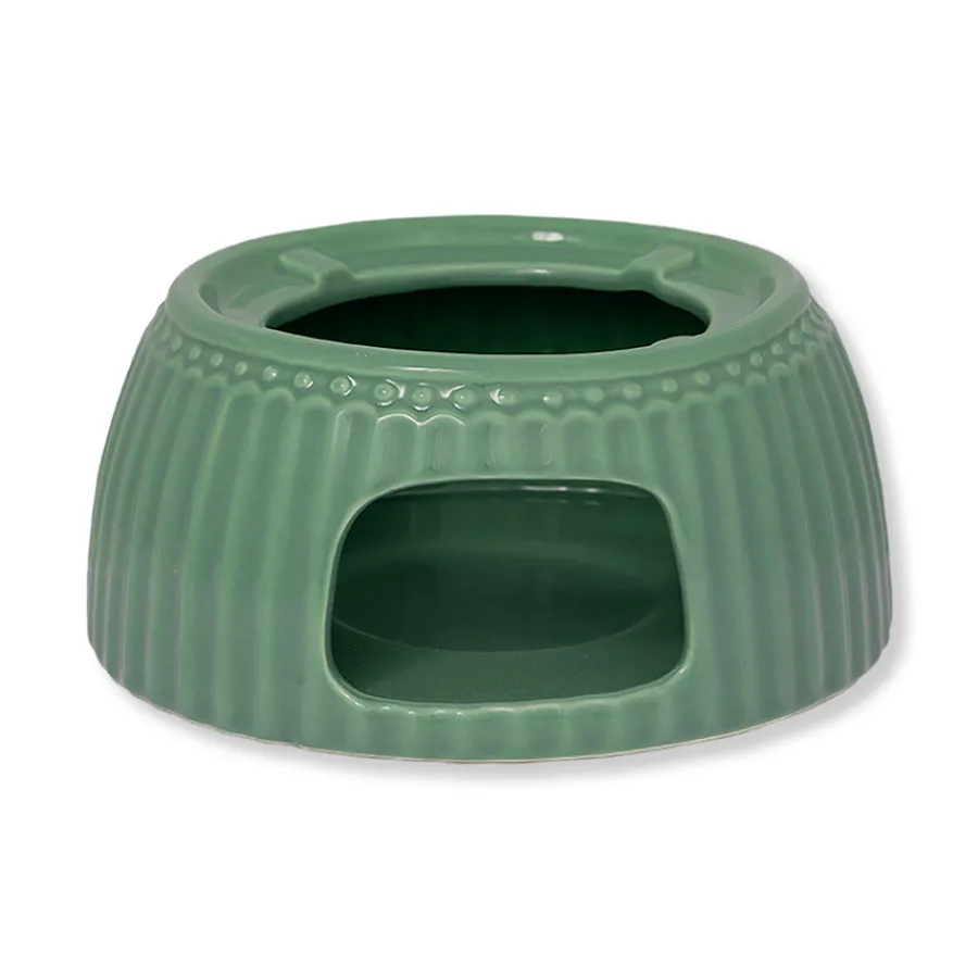GreenGate Teekannen-Stövchen Alice Dusty Green Hot