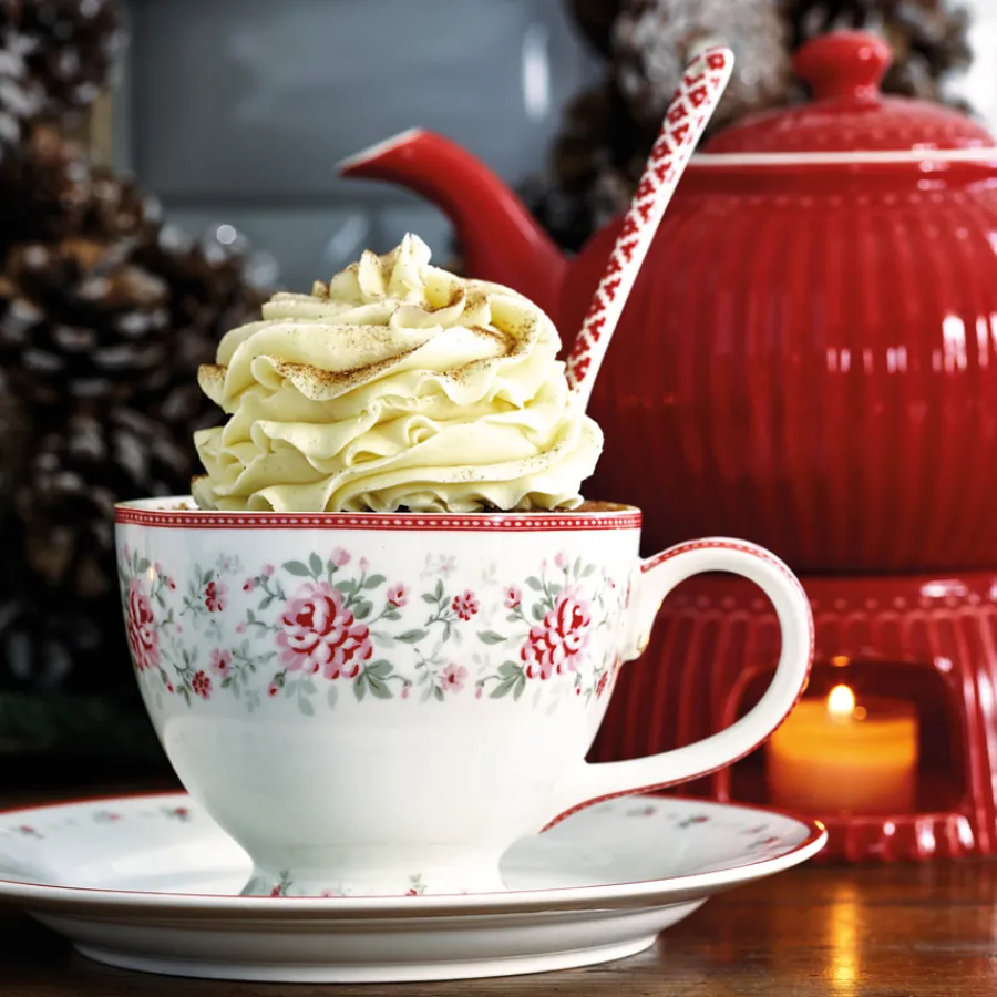 GreenGate Teekannen-Stövchen Alice Red Discount