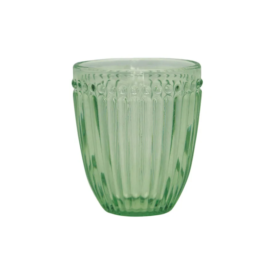 GreenGate Wasserglas Alice Pale Green Fashion