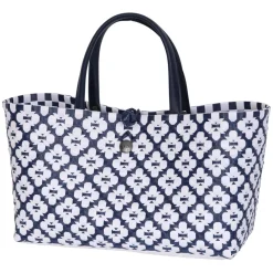 Handed By Handtasche Mini Motif Navy/White S New