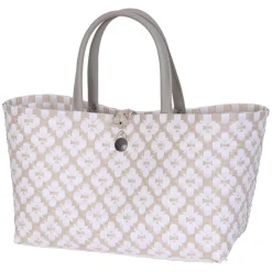 Handed By Handtasche Mini Motif Pale Grey/White S Fashion