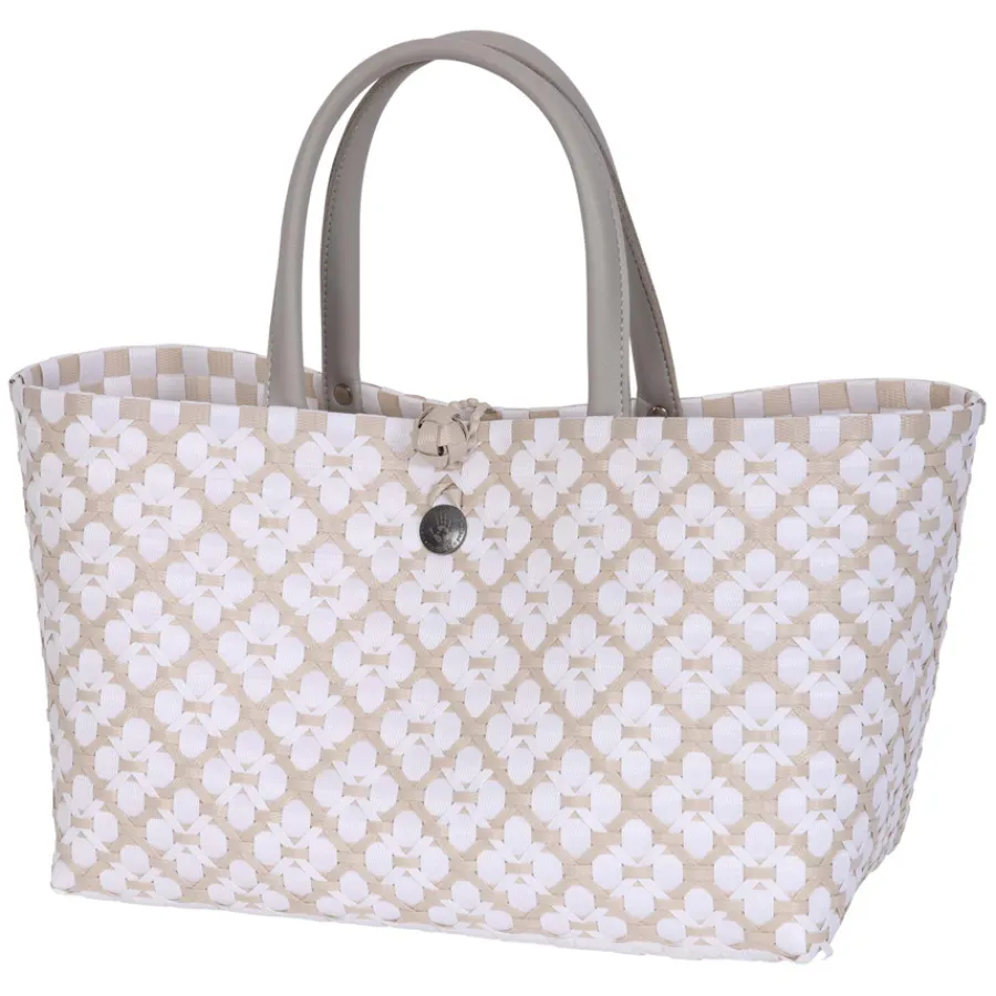Handed By Handtasche Mini Motif Pale Grey/White S Fashion