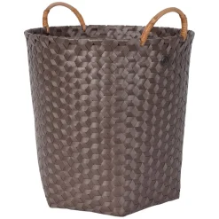Handed By Korb Rund Dimensional Taupe L mit Rattan-Griffen Outlet