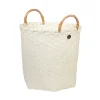 Handed By Korb Rund Dimensional mit Rattan Griffen Ecru White M Fashion