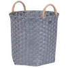 Handed By Korb Rund Dimensional mit Rattan-Griffen Dark Grey M Outlet