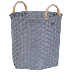 Handed By Korb Rund Dimensional mit Rattan-Griffen Dark Grey M Outlet