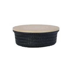 Handed By Korb Wonder Round mit Deckel Black M Clearance