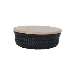 Handed By Korb Wonder Round mit Deckel Black S New