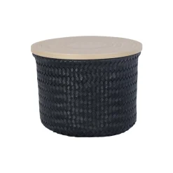 Handed By Korb Wonder Round High mit Deckel Black S Hot