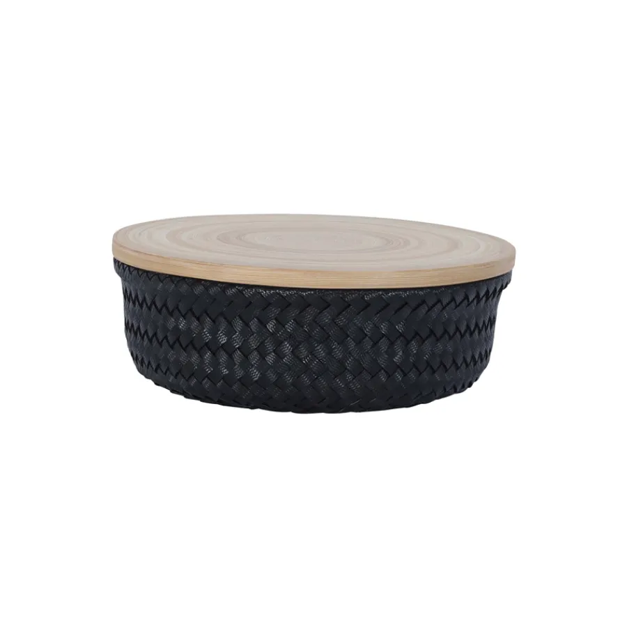 Handed By Korb Wonder Round mit Deckel Black S New