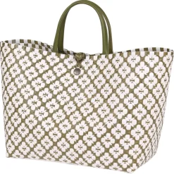 Handed By Shopper Motif White/Olive New