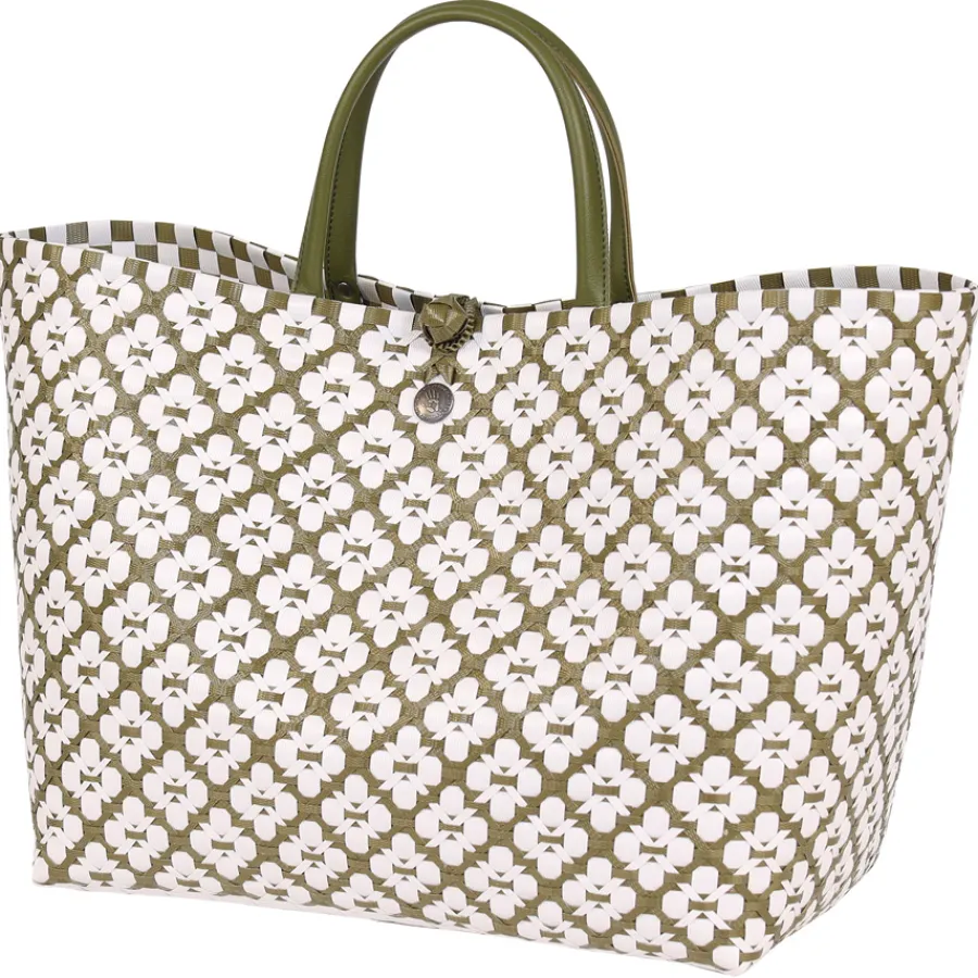 Handed By Shopper Motif White/Olive New