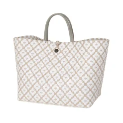 Handed By Tasche Motif Bag Pale Grey/White Fashion