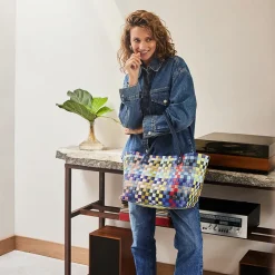 Handed By Tasche Shopper Mingle multi mix navy S Clearance
