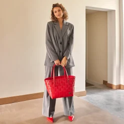 Handed By Tasche Shopper Color Match pepper red S Clearance
