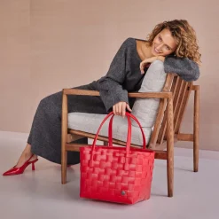 Handed By Tasche Shopper Color Match pepper red S Clearance