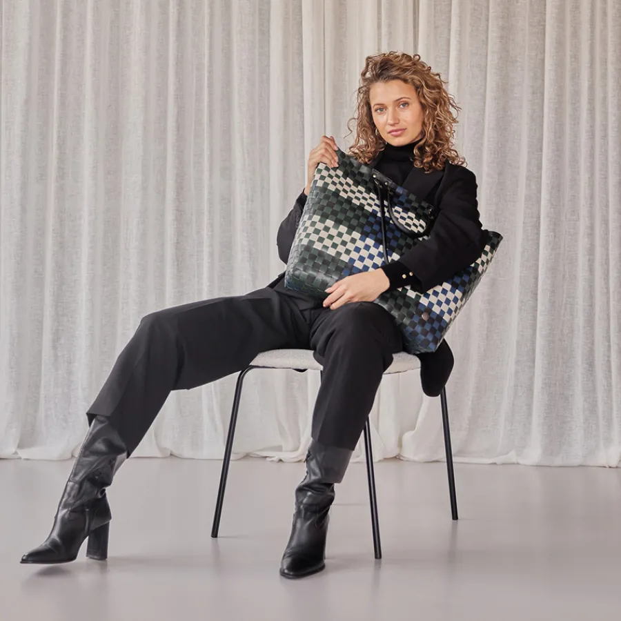 Handed By Tasche Shopper Dual mix forst green mix L Online