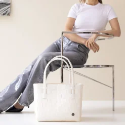 Handed By Tasche Shopper Paris pearl white S Discount
