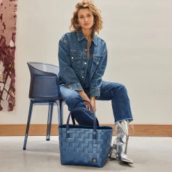 Handed By Tasche Shopper Color Match deep ocean blue S Sale