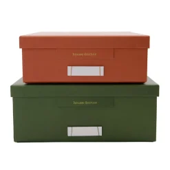 House Doctor Aufbewahrungsschachtel Keep Grün/Orange 2er-Set Fashion