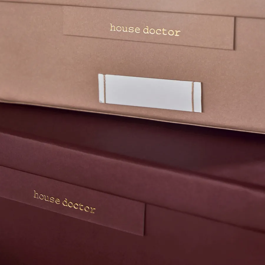 House Doctor Aufbewahrungsschachtel Keep Bordeaux/Rosa 2er-Set New