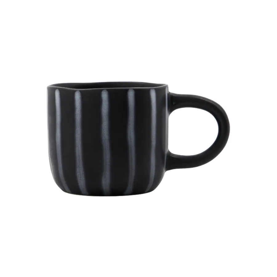 House Doctor Geschirrset Line Schwarz/Braun 4-teilig Online