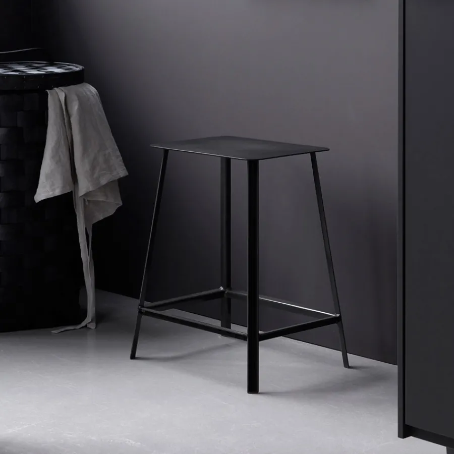 House Doctor Hocker Rag Dunkles Eisen 50cm Discount
