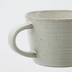 House Doctor Kaffeetasse mit Untertasse Pion Grau/ weiß Discount