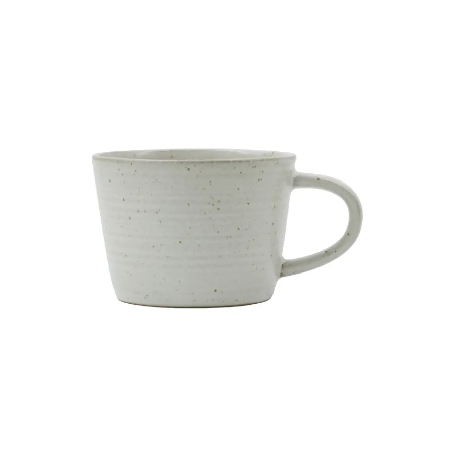 House Doctor Kaffeetasse mit Untertasse Pion Grau/ weiß Discount